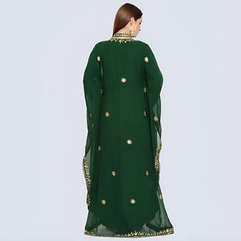 GREEN KAFTAN  NEW ABAYA DRESS FOR WEDDING 2