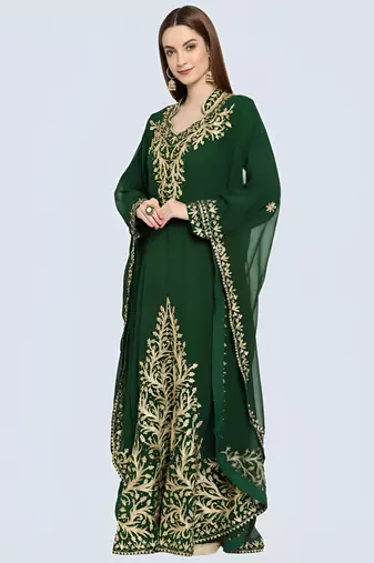 GREEN KAFTAN  NEW ABAYA DRESS FOR WEDDING