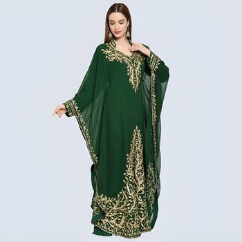 GREEN KAFTAN  NEW ABAYA DRESS FOR WEDDING 5