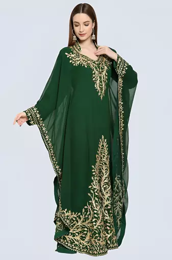 GREEN KAFTAN  NEW ABAYA DRESS FOR WEDDING