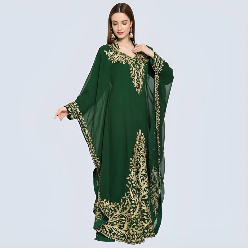 GREEN KAFTAN  NEW ABAYA DRESS FOR WEDDING