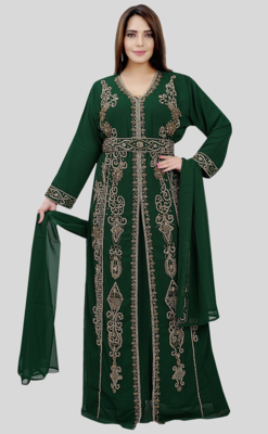 GREEN KAFTAN  NEW ABAYA DRESS FOR WEDDING 2