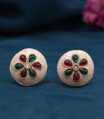 Rani & green color stud earrings