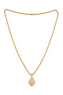 Short golden chain with diamond pendant one gram gold 3
