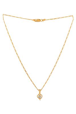 Golden chain with heart pendant one gram gold 3