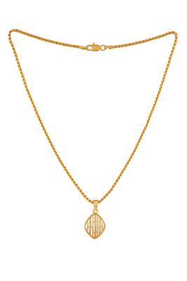 Golden chain with diamond pendant one gram gold 3
