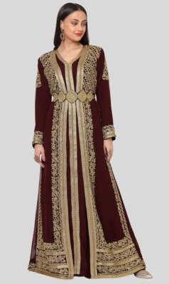 BROWN KAFTAN  NEW ABAYA DRESS FOR WEDDING 1