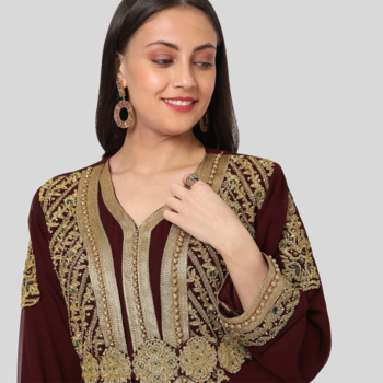 BROWN KAFTAN  NEW ABAYA DRESS FOR WEDDING 3