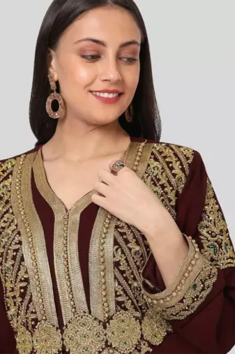 BROWN KAFTAN  NEW ABAYA DRESS FOR WEDDING