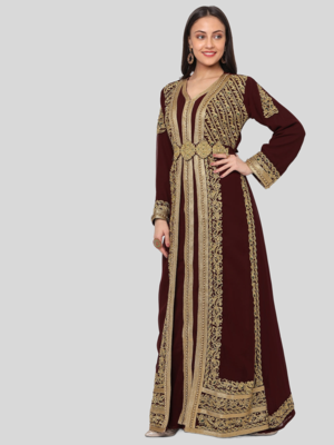 BROWN KAFTAN  NEW ABAYA DRESS FOR WEDDING 4