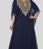 NAVY-BLUE FARASHA  NEW ABAYA DRESS FOR WEDDING