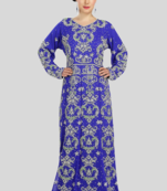 New ROYAL-BLUE Georgette Long kaftan for women Party & Wedding