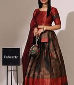 Multi Woven Silk Lehenga Choli With Dupatta