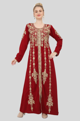 RED KAFTAN  NEW ABAYA DRESS FOR WEDDING 1