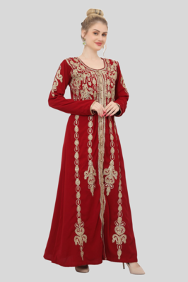 RED KAFTAN  NEW ABAYA DRESS FOR WEDDING 2