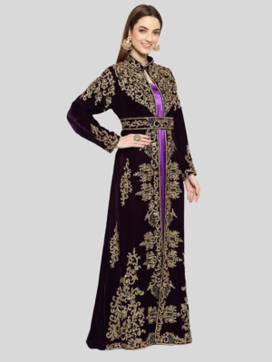 PURPLE KAFTAN  NEW ABAYA DRESS FOR WEDDING 4