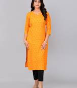 Fashion petals straight kurta with handwork