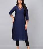 Fashion petals stand coller kurta with embroidery work