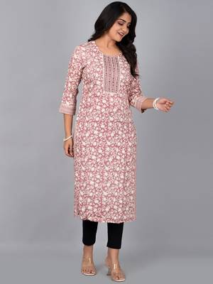  straight kurta with embroidery work 2