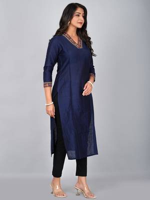  stand coller kurta with embroidery work 2