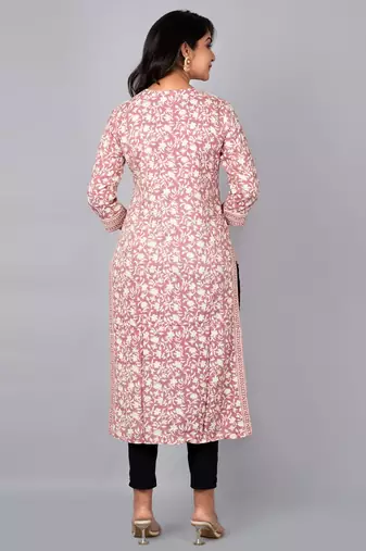  straight kurta with embroidery work