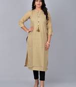Fashion petals satnd coller kurta with mirror work