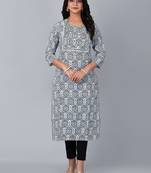 Fashion petals straight kurta with mirror work