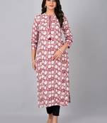 Fashion petals floral print stand coller kurta