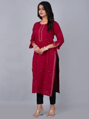  block print with straight kurta 2