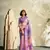 Lavender printed handloom khadi silk blend silk blend saree with blouse