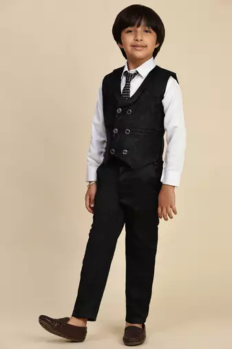 Black 3 piece suit set for boys // western wear