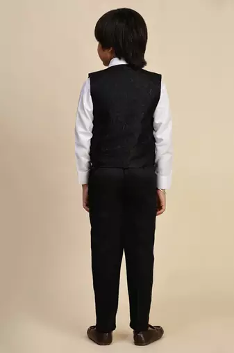 Black 3 piece suit set for boys // western wear