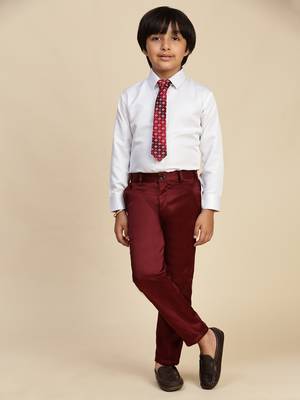 Maroon 3 piece suit set for boys // western wear 5