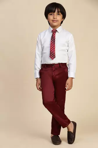 Maroon 3 piece suit set for boys // western wear