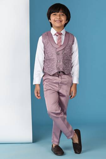 Pink 3 piece suit set for boys // western wear