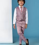 Pink 3 piece suit set for boys // western wear