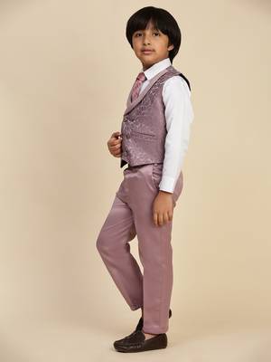 Pink 3 piece suit set for boys // western wear 2