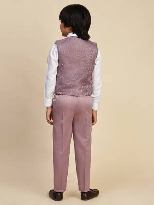Pink 3 piece suit set for boys // western wear 5