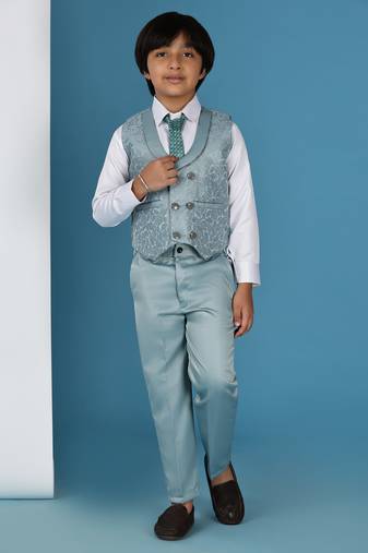 Green 3 piece suit set for boys // western wear