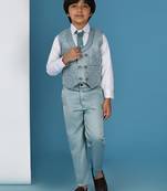 Green 3 piece suit set for boys // western wear