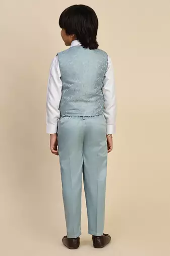 Green 3 piece suit set for boys // western wear