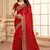 Red designer zari sequence embroidery work silk saree