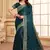 Morpeach designer zari sequence embroidery work silk saree