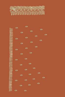 Dusty peach designer zari sequence embroidery work silk saree 3