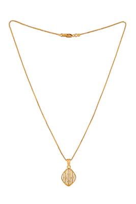 Golden chain with diamond pendant one gram gold 3