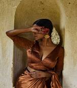 Copper Handloom Tissue Blouse