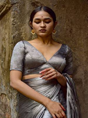 Silver Tissue Blouse 1
