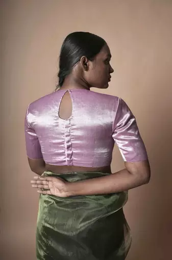 Lilac Tissue Designer Blouse