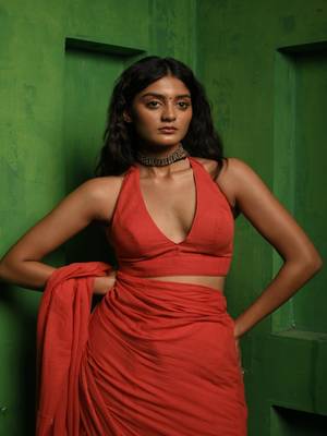 Red Mul Modal Sleeveless Blouse 1