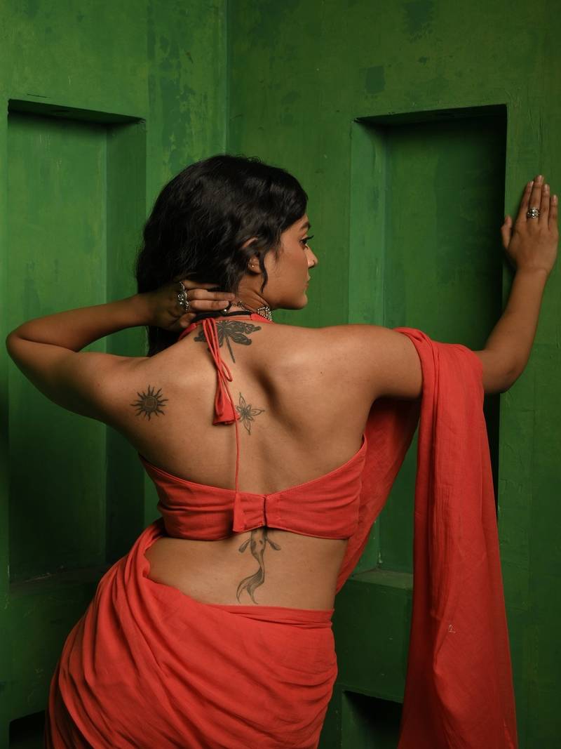 Red Mul Modal Sleeveless Blouse